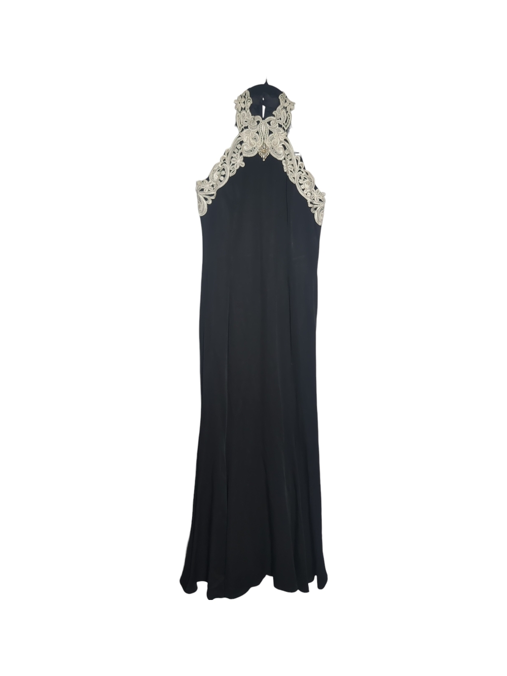 Vintage Scott McClintock Sz 8 Black Lace Evening Gown Gala Formal Event Holiday
